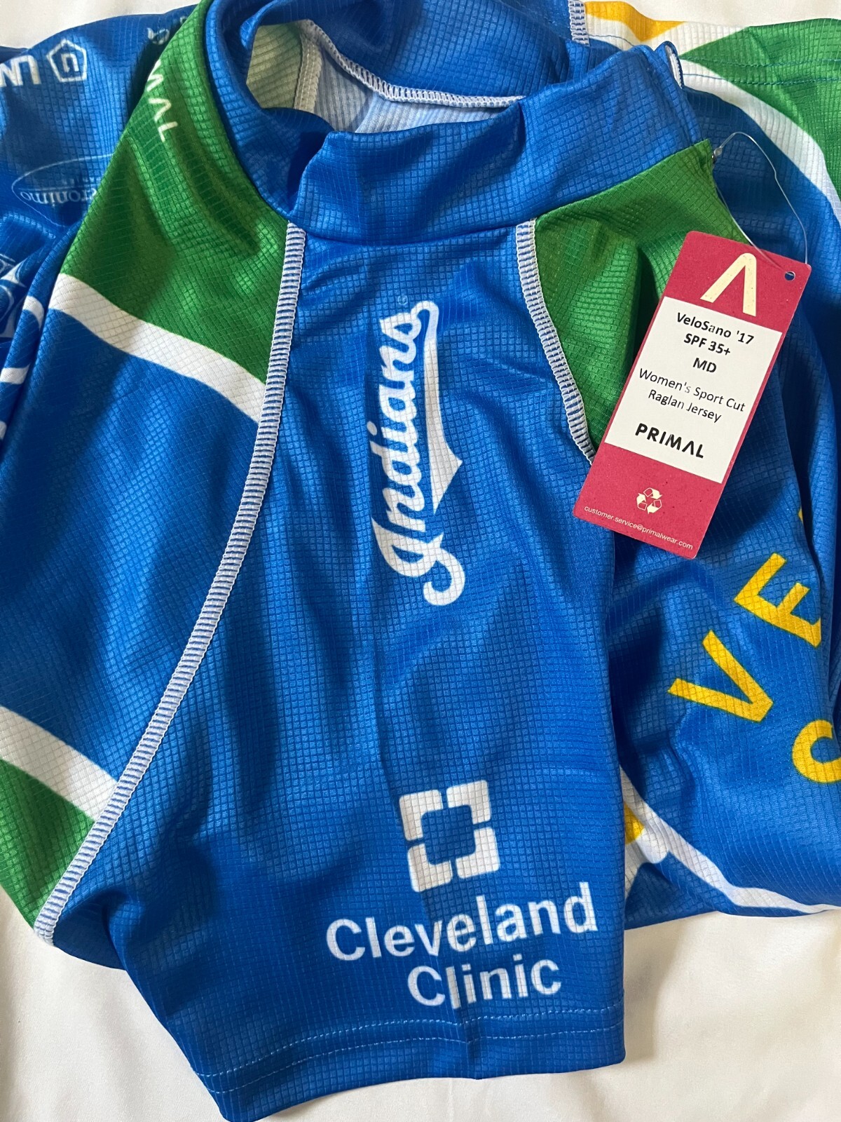 PRIMAL BIKE JERSEY Sport Cut Raglan Zip Up Cycle Shirt Cleveland Medium Womens