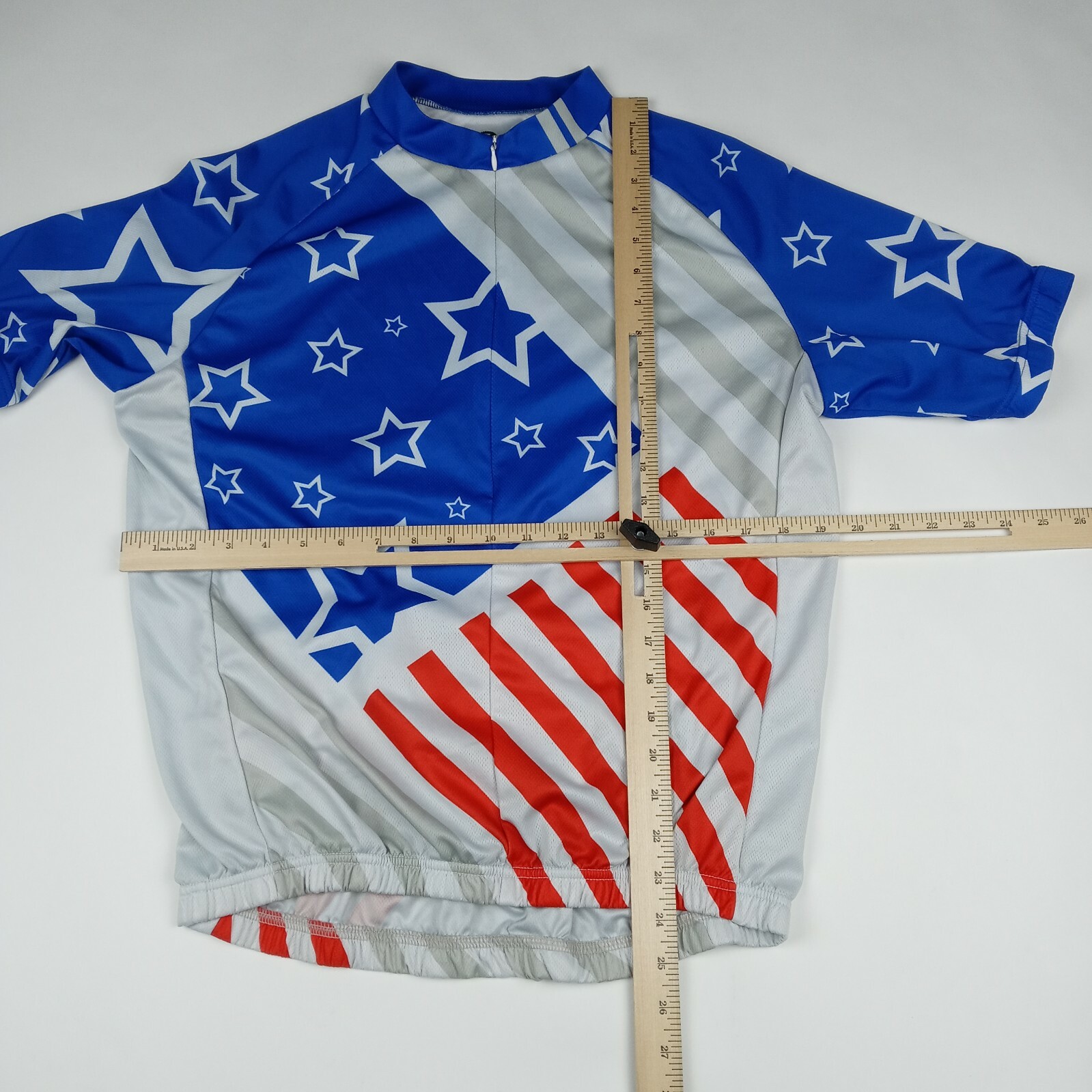 Nashbar Cycling Jersey American Flag Men’s Size Medium Half Zip Short Sleeve
