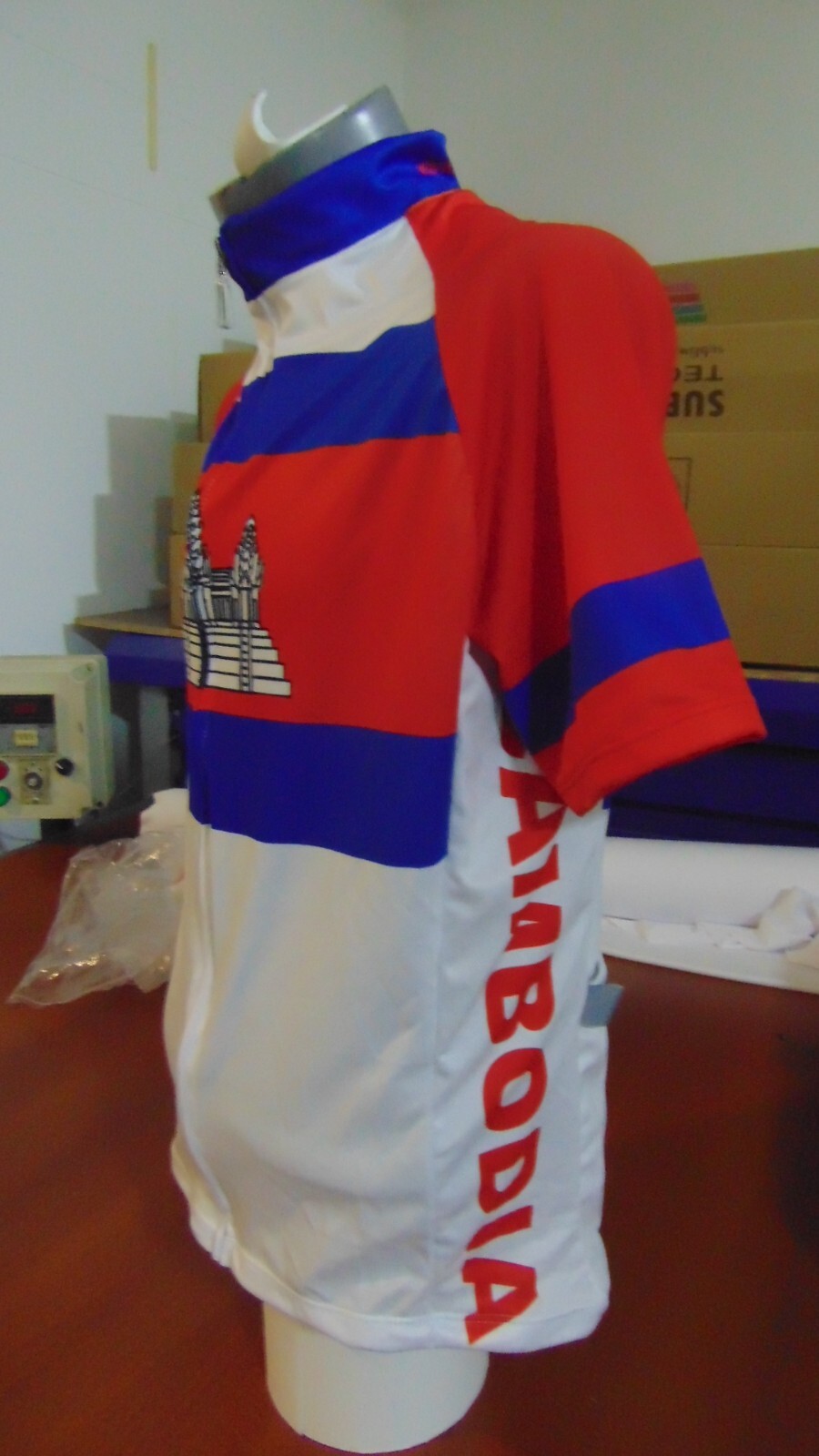 CAMBODIA BIKE JERSEY SOUTH ASIA CYCLING BIKE SHIRT SIZE L BIKE JERSEY CAMBODIA