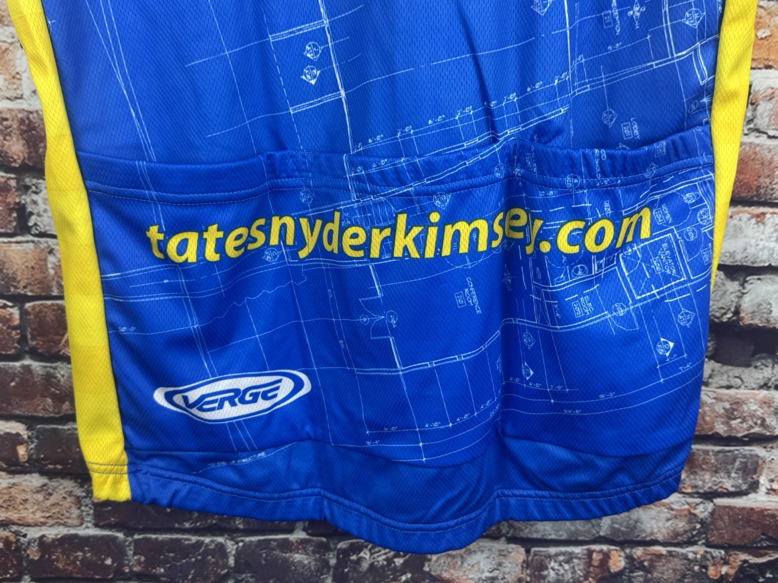 Verge x Tate Snyder Kimsey Blue Cycling Jersey XL 100% Synthetic