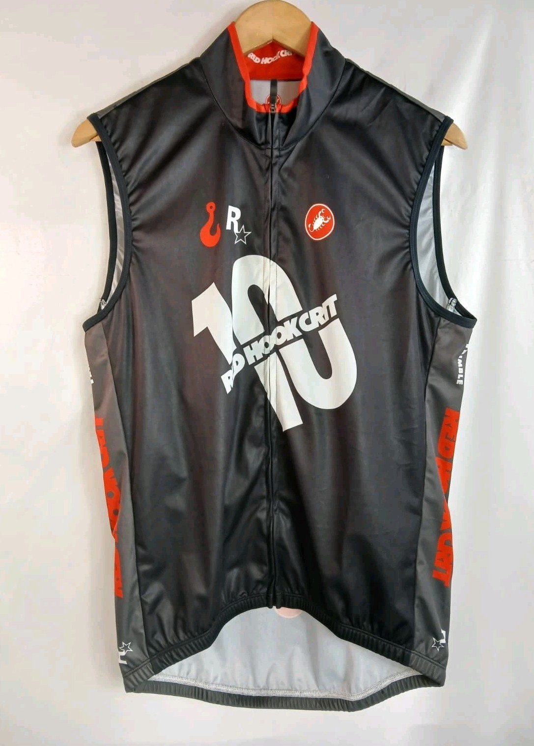 Brooklyn No.10 Castelli Rockstar Wind Vest Cycling Full Zipper Men’s Large Black