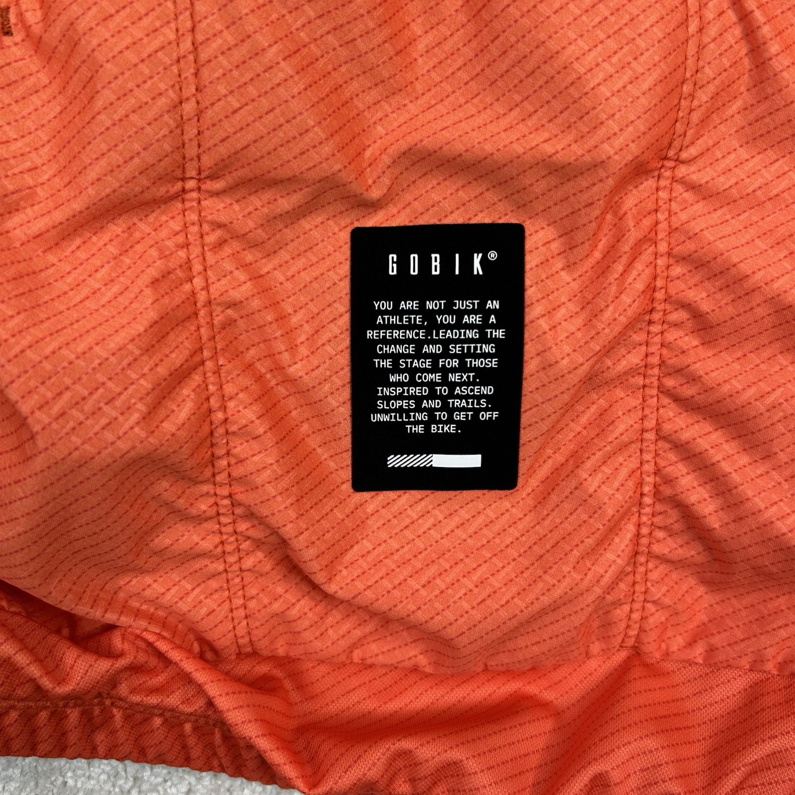 GOBIK Men’s Stark ReEssentials Tangerine Orange Full Zip Cycling Racing Jersey L