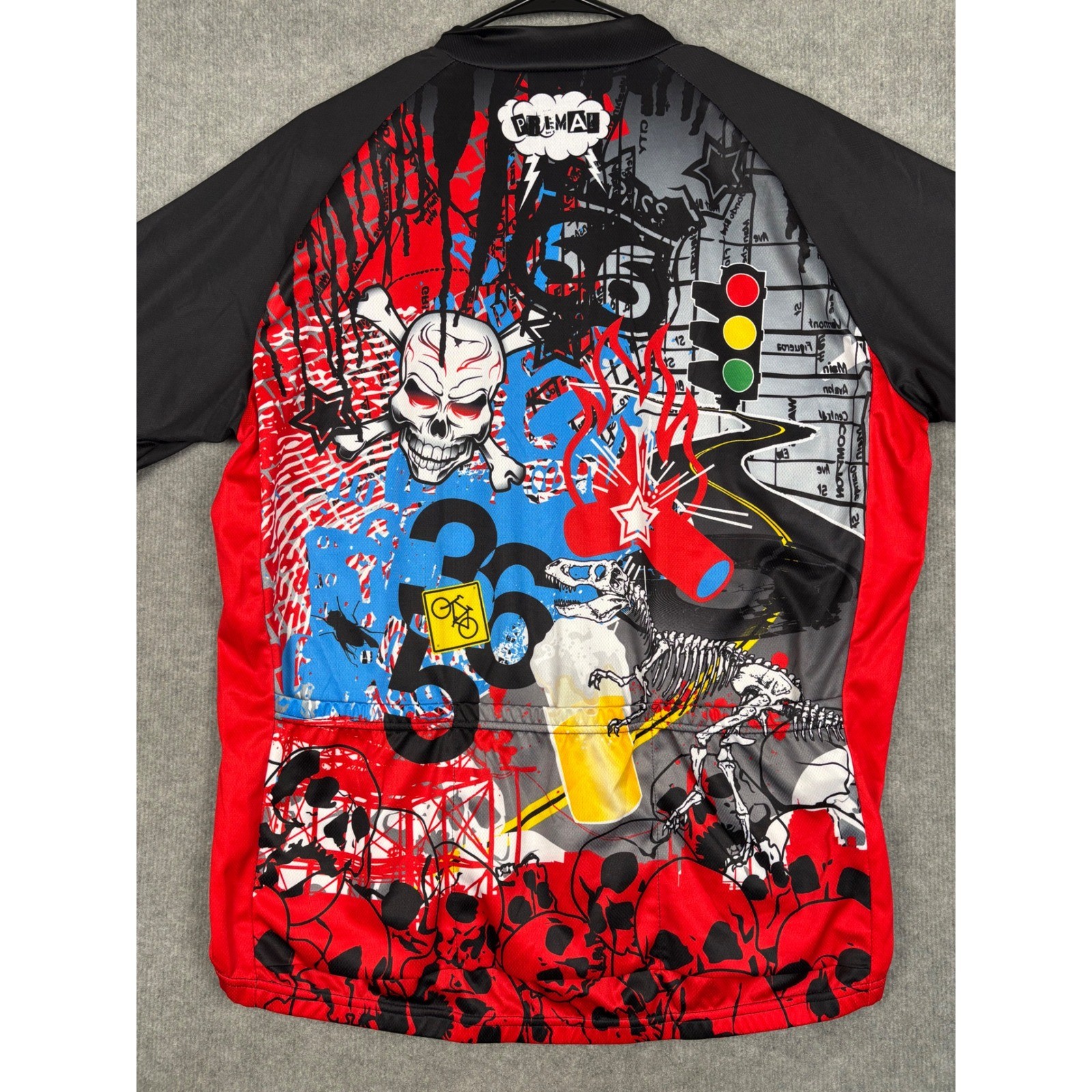Primal Wear Cycling Jersey Graphic Print Short Sleeve 2XL Multicolor