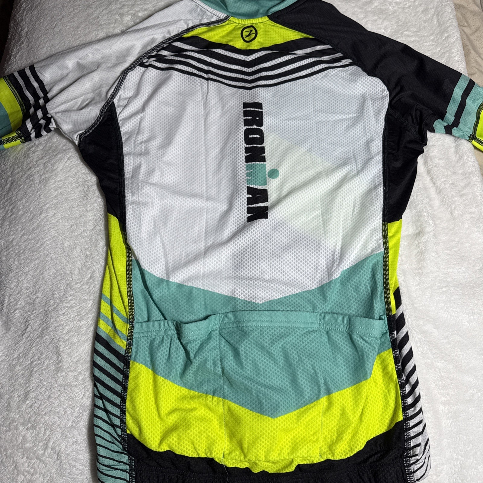 Zoot Sports Ironman Floral Cycling Jersey Mens size L Short Sleeve Bike Top