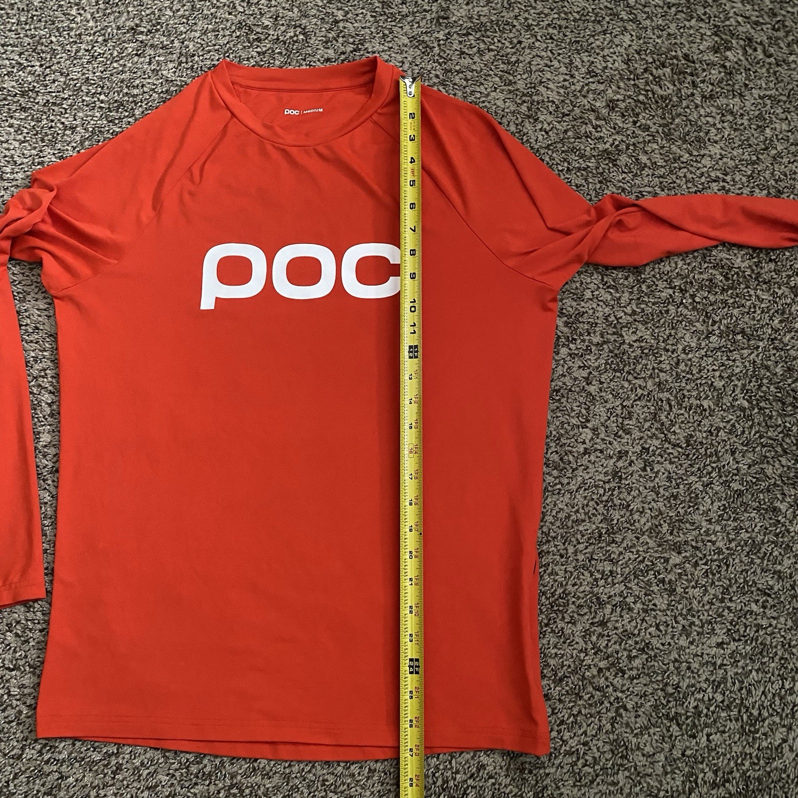 POC Essential Enduro Jersey Men’s M Orange Long Sleeve Quick Dry Cycling Tee