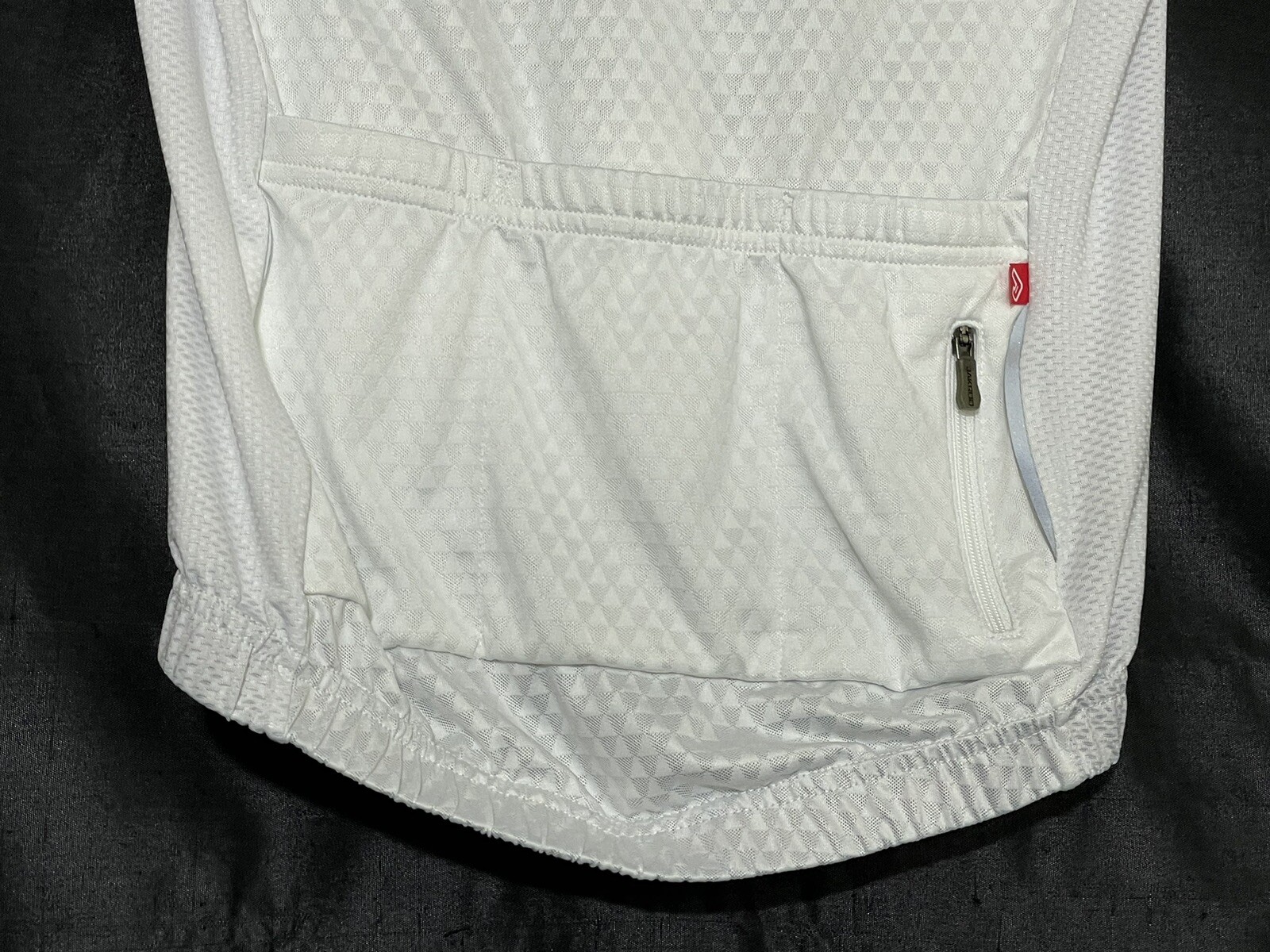 Jakroo 12 Juniors Cycling Development White Jersey Full Zip Unisex Pockets EUC