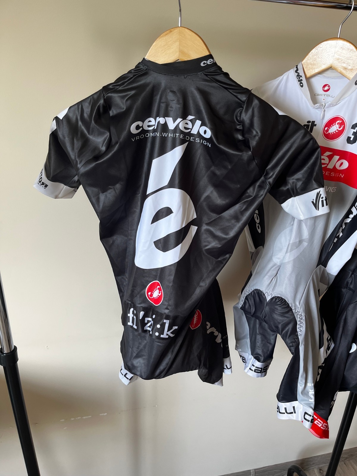 Cervélo TestTeam Cycling Skinsuit Speedsuit Cycle Suit Black Castelli size M