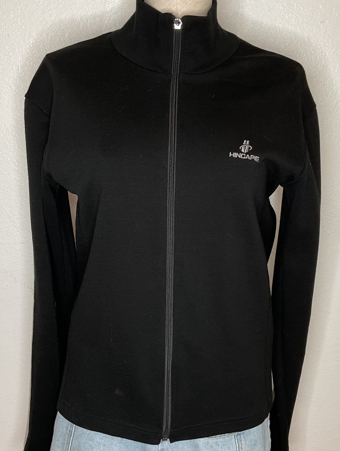 Hincapie Sportswear Merino Wool Black Sweater Jacket Cycling Full Zip Men Medium