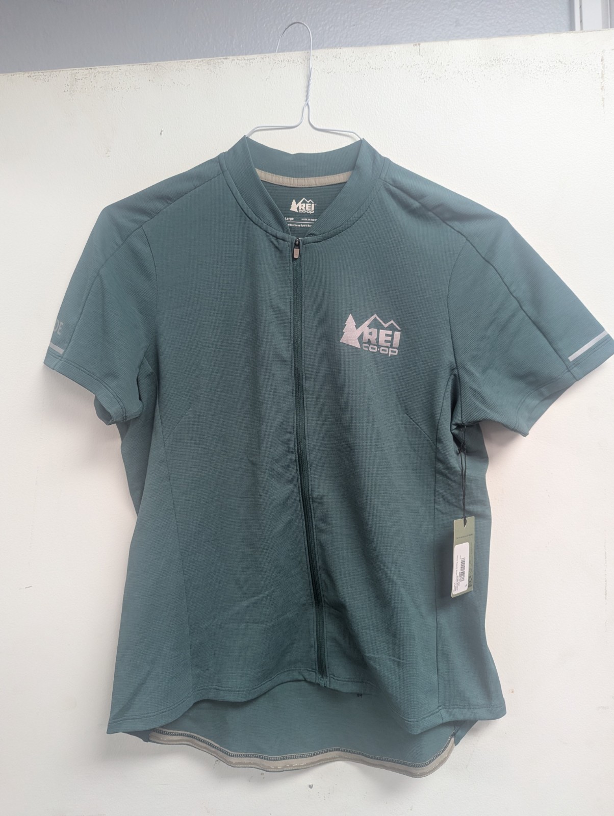 REI Co-op Guide Women’s NEW Full Zip Cycling Jersey Green Large