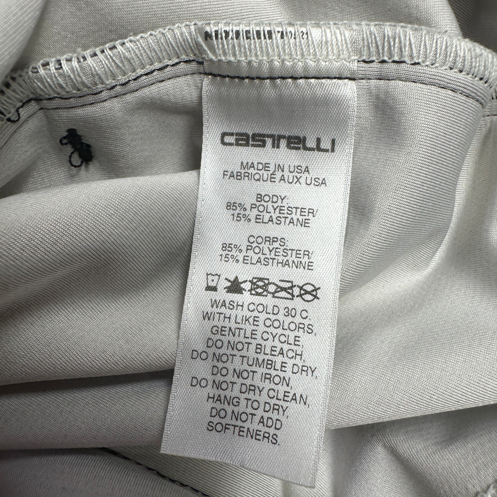 Castelli Cycling Jersey Mens Med Black Striped Long Sleeve Full Zip USA Made
