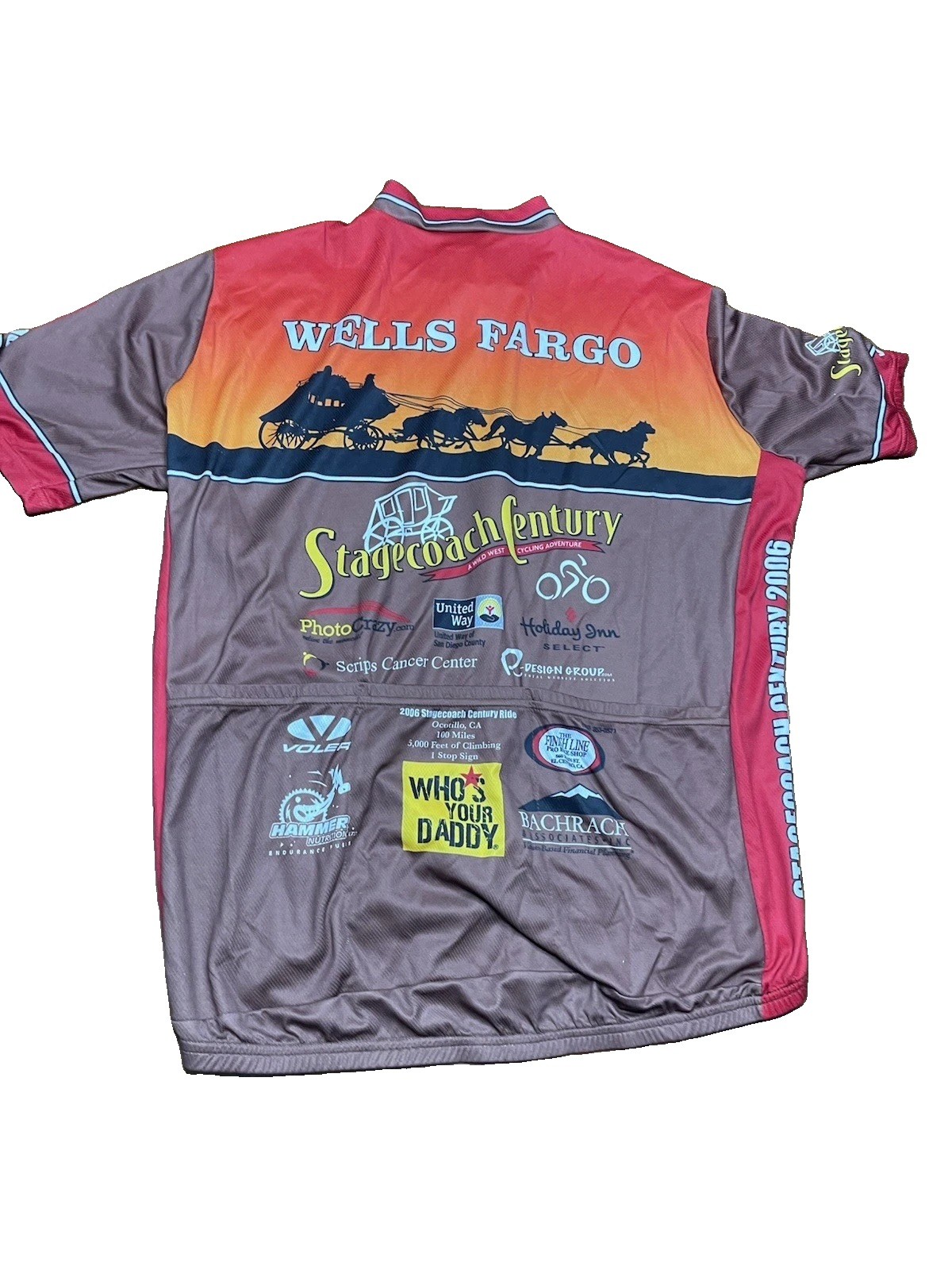 Men Voler Wells Fargo Multi Color Short Sleeve Full Zipper Red Brown Yellow XXL