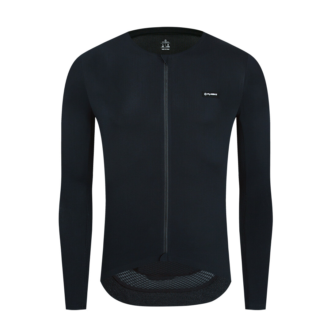 Mens Cycling Jersey Long Sleeve Bike collarless Shirts UPF50+ Bicycle Jersey