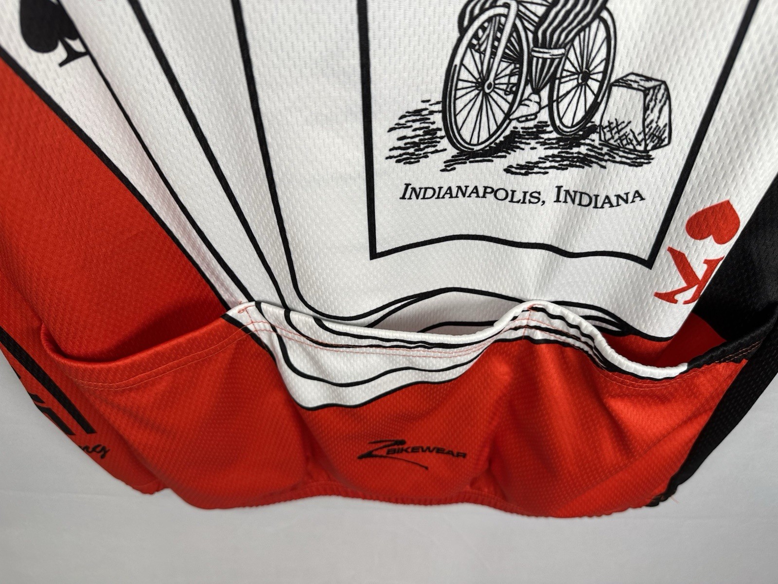 Bike Wave Racing Indiana Card Poker Themed Cycling Bikewear Jersey XXL 2XL