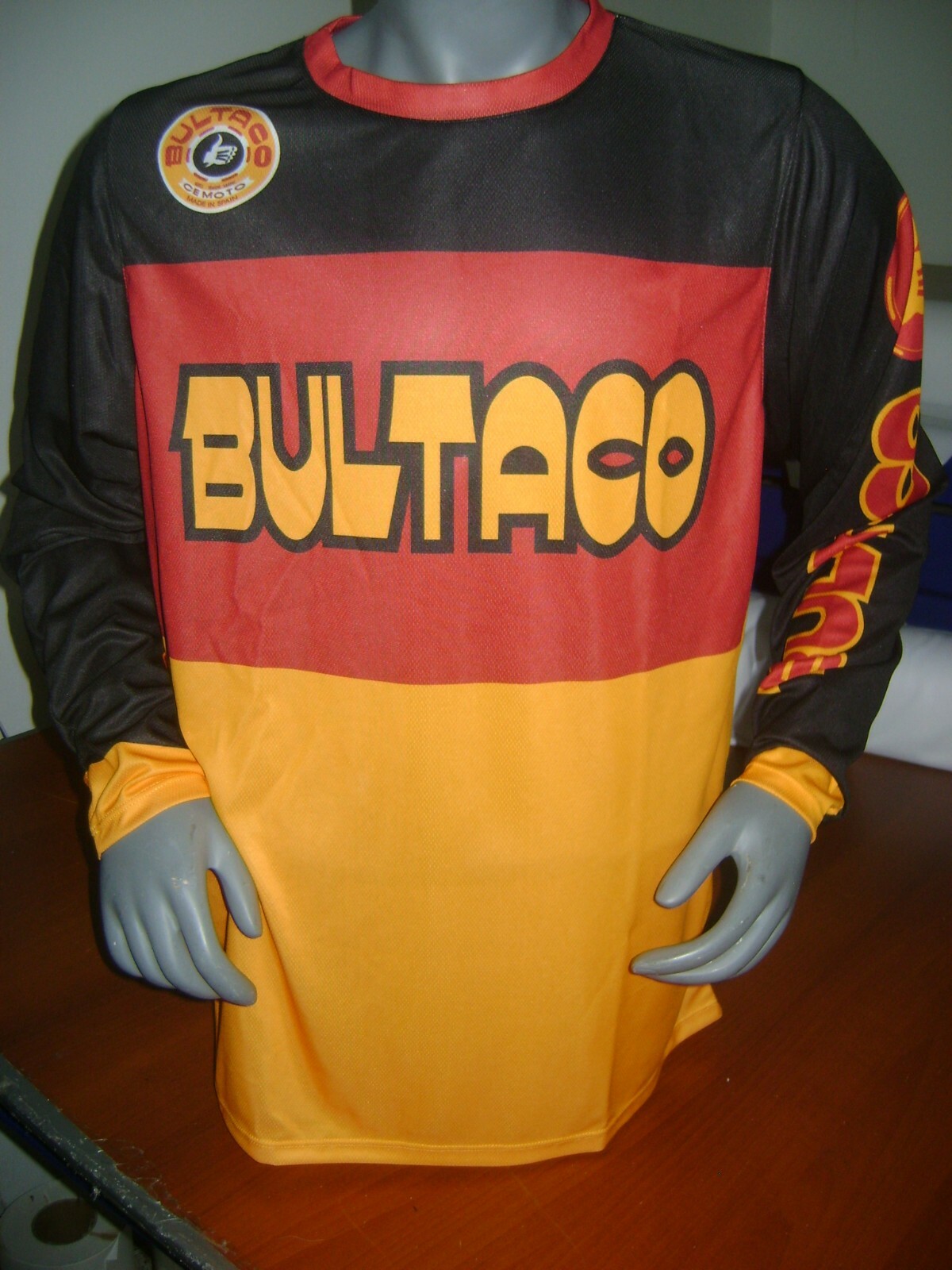 OLD SCHOOL MOTO JERSEY CLASSIC JERSEY BIKE SHIRT MOTOCROSS BULTACO VINTAGE XL