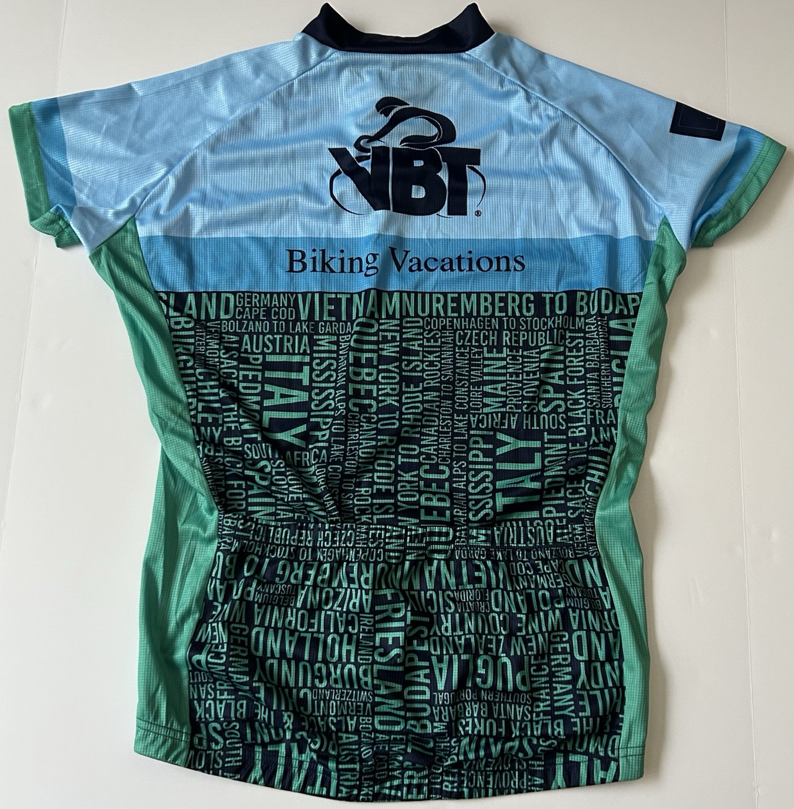 Primal Women’s L Full Zip Short Sleeve Cycling Jersey VBT Biking Vacations – NWT