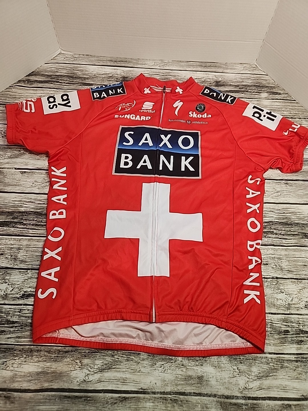 Cycling Jersey Classic SAXO LULULEMON Bike Shirt Team Clothes large