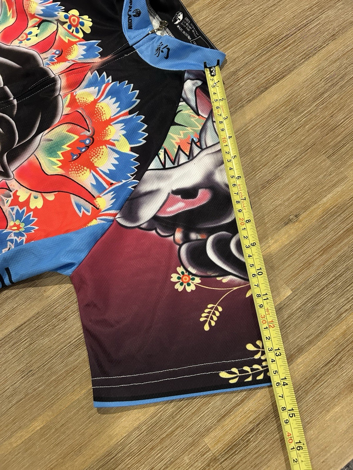 Paladin Floral Panther Tattoo Cycling Jersey Mens Sz 2XL Full Zip Hippie EUC