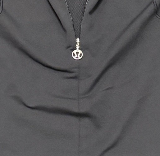 Lululemon Presta Cycling Jersey Athletic 1/2 Zip Back Pockets Black Women’s 6
