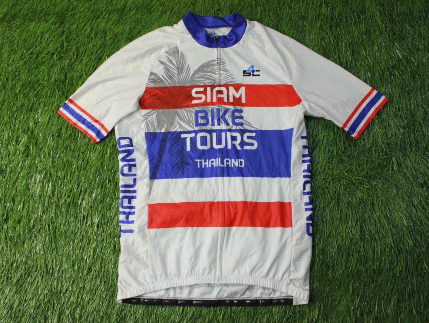 RARE BIKE CYCLING MEN SHIRT JERSEY SIAM BIKE TOURS THAILAND S4C ORIGINAL SIZE L