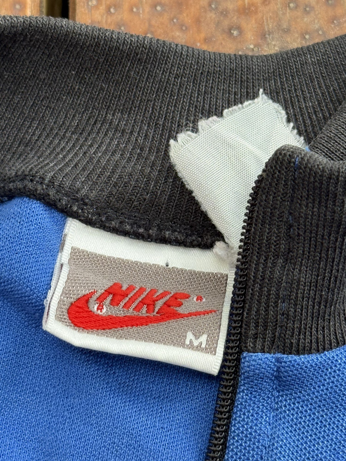 Vintage Nike Cycling Jersey Shirt Blue/ turquoise unisex MED Cotton 80s 90s.