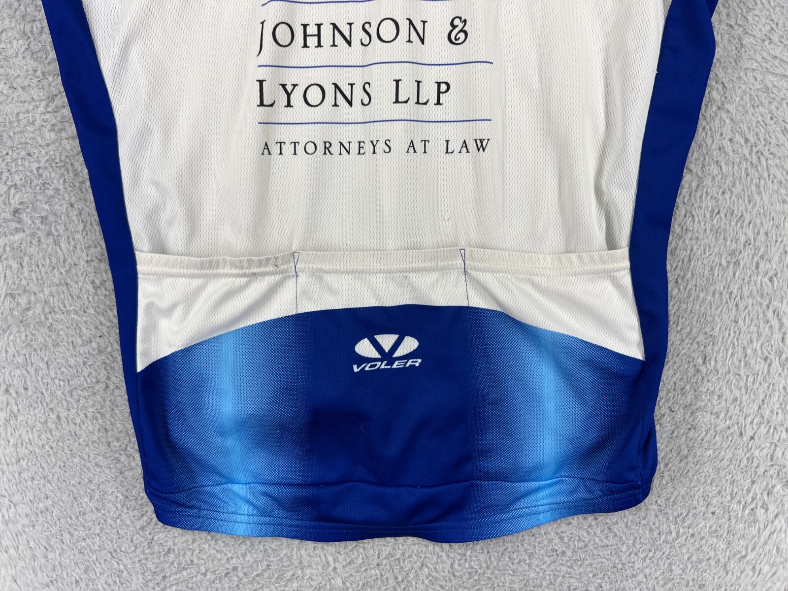 Voler Cycling Jersey Adult Large Blue White 1/2 Zip 100% Polyester Made USA