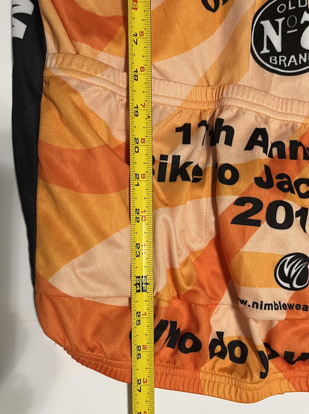 NIMBLEWEAR Bike MS Jack Daniel’s Cycling Jersey Men’s 2XL Orange Black Full Zip