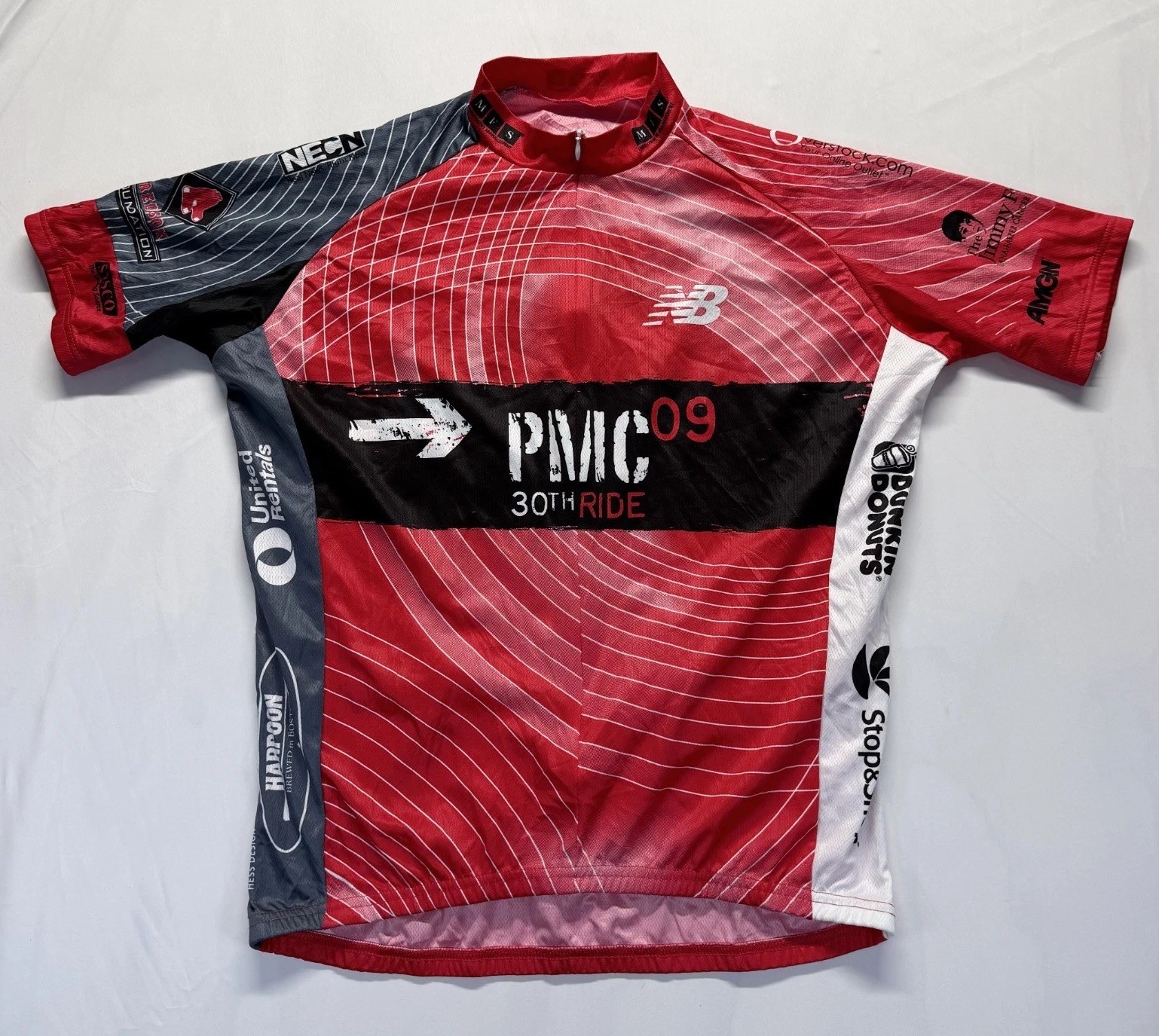 Vomax Aspire Higher Cycling Jersey Men XL Red Quarter Zip PMC 30th Ride Athletic