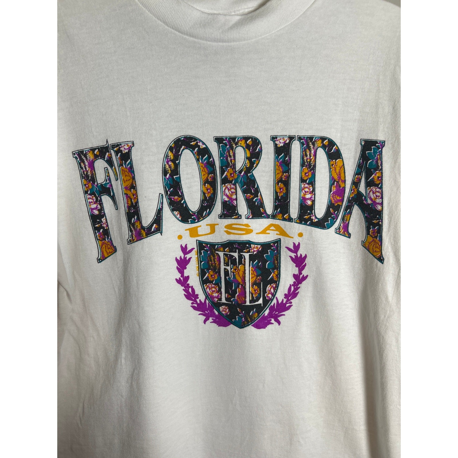 Vintage Gecko Hawaii Florida USA Women’s Single Stitch White T-Shirt Size XL