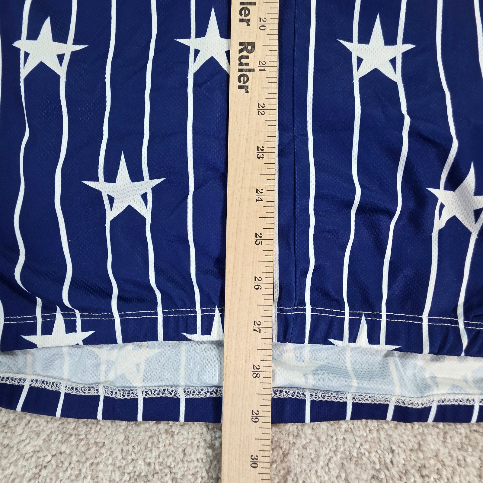 Performance Bike Cycling Jersey Top USA Stars Stripes Shirt 3/4 Zip XL Polyester
