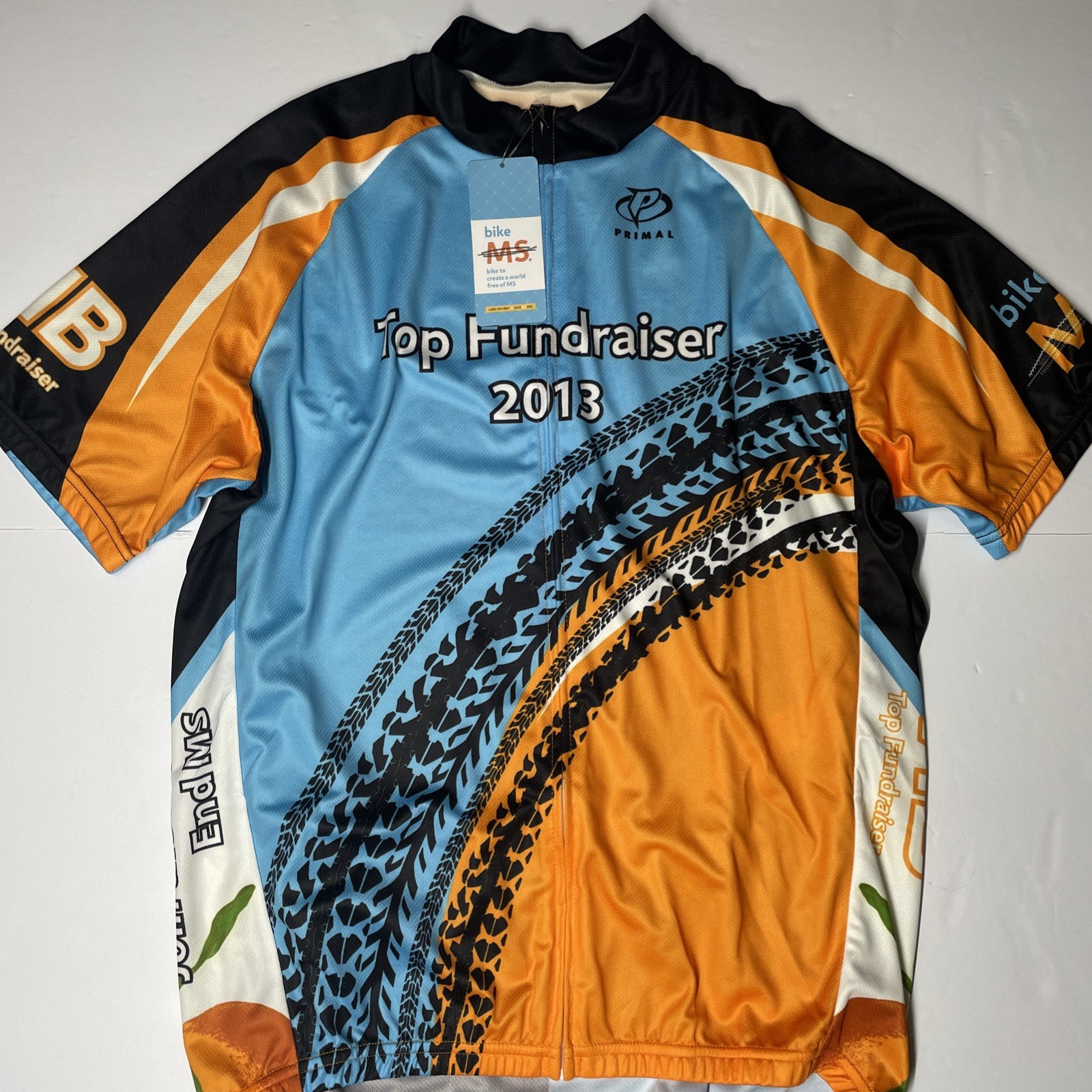 Bike MS Citrus Tour (Mid Florida) Cycling Jersey Size Large – Bike MS 2 0 1 3 –