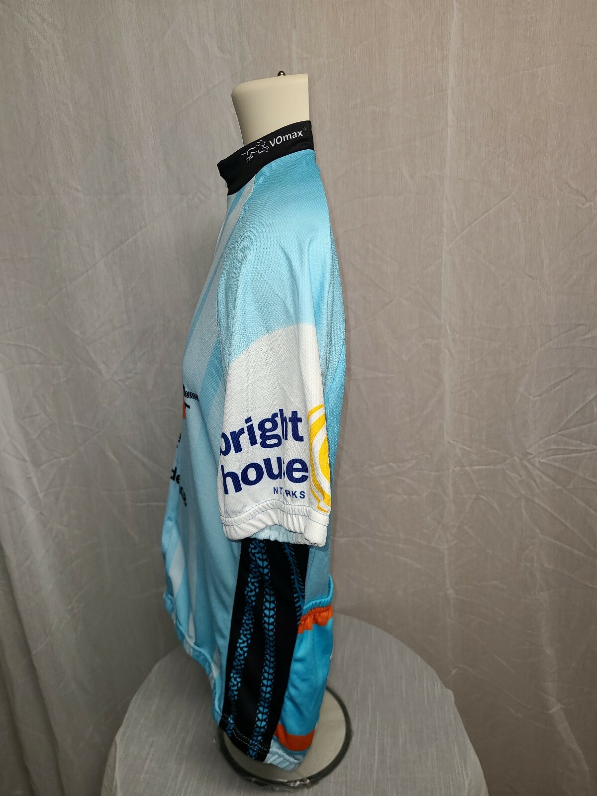 2008 Vomax Bike MS Ride Adult Large Blue Cycling Jersey