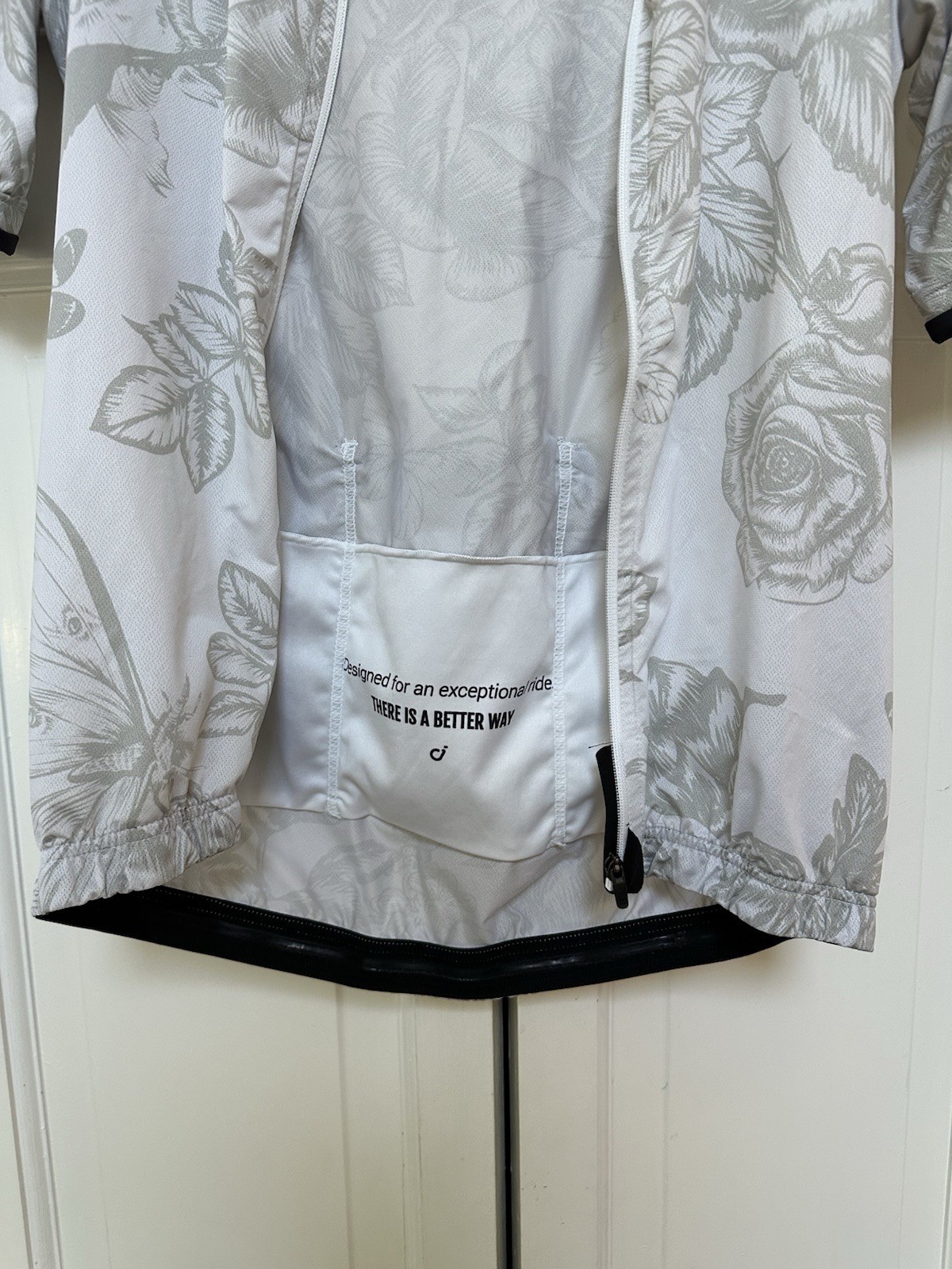 Velocio Floral SE Short Slv Cycling Jersey Men SMALL White Road Gravel Race Fit
