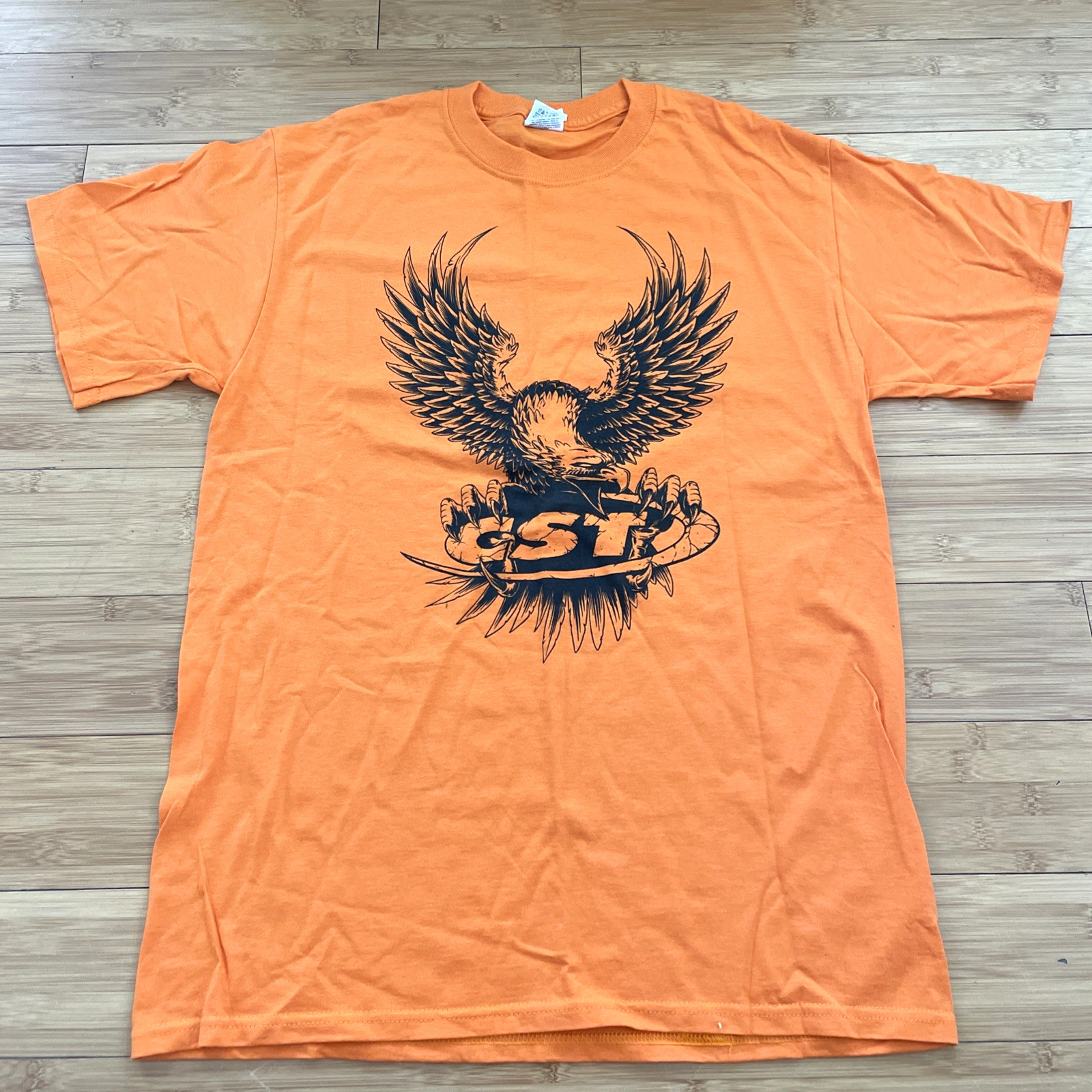 CST Cycling Tires – Tee Shirt Adult Jerzees 100% Cotton Small Orange and Black