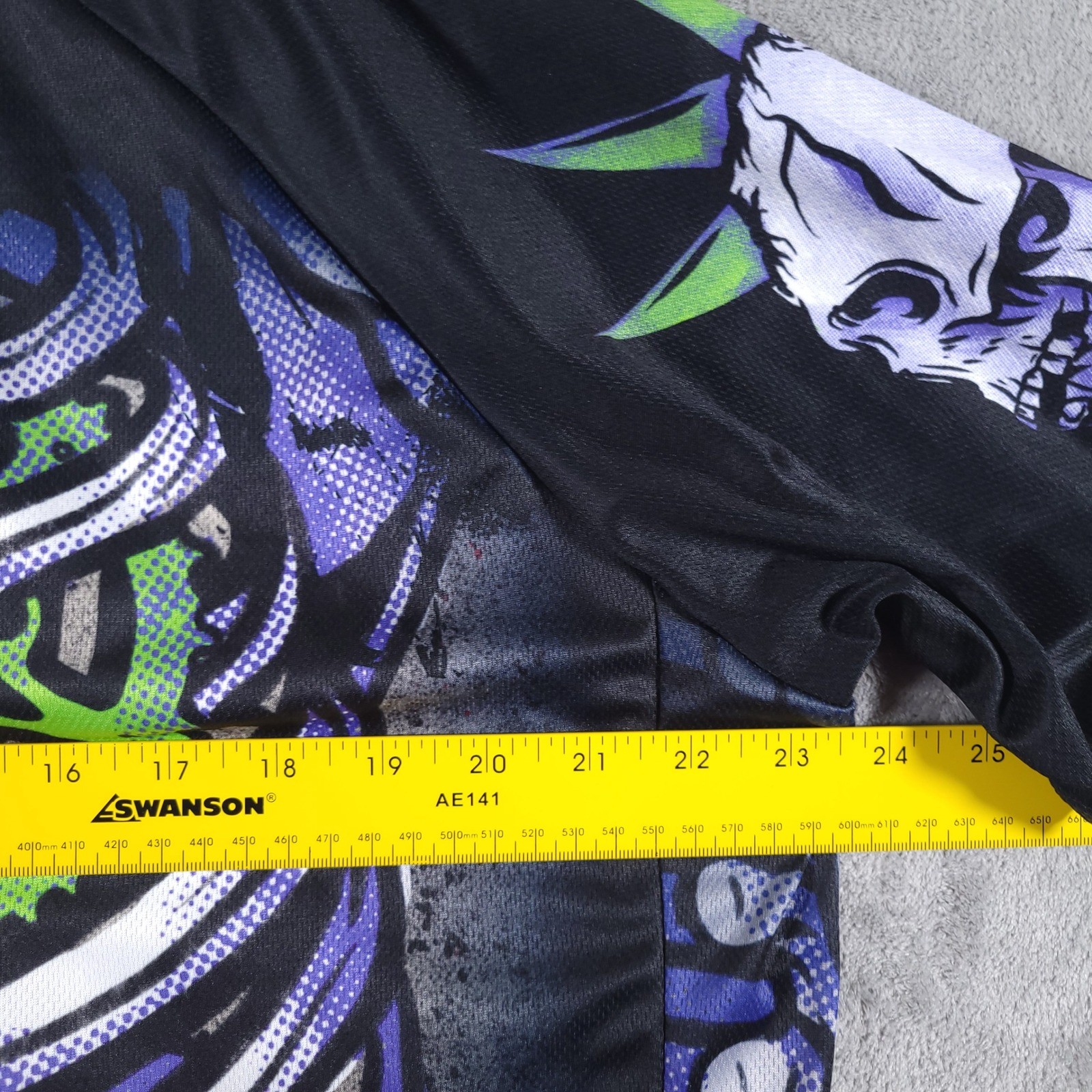 Primal Cycling Jersey Mens 3XL Black Skeleton Bone Print Short Sleeve Zip Shirt
