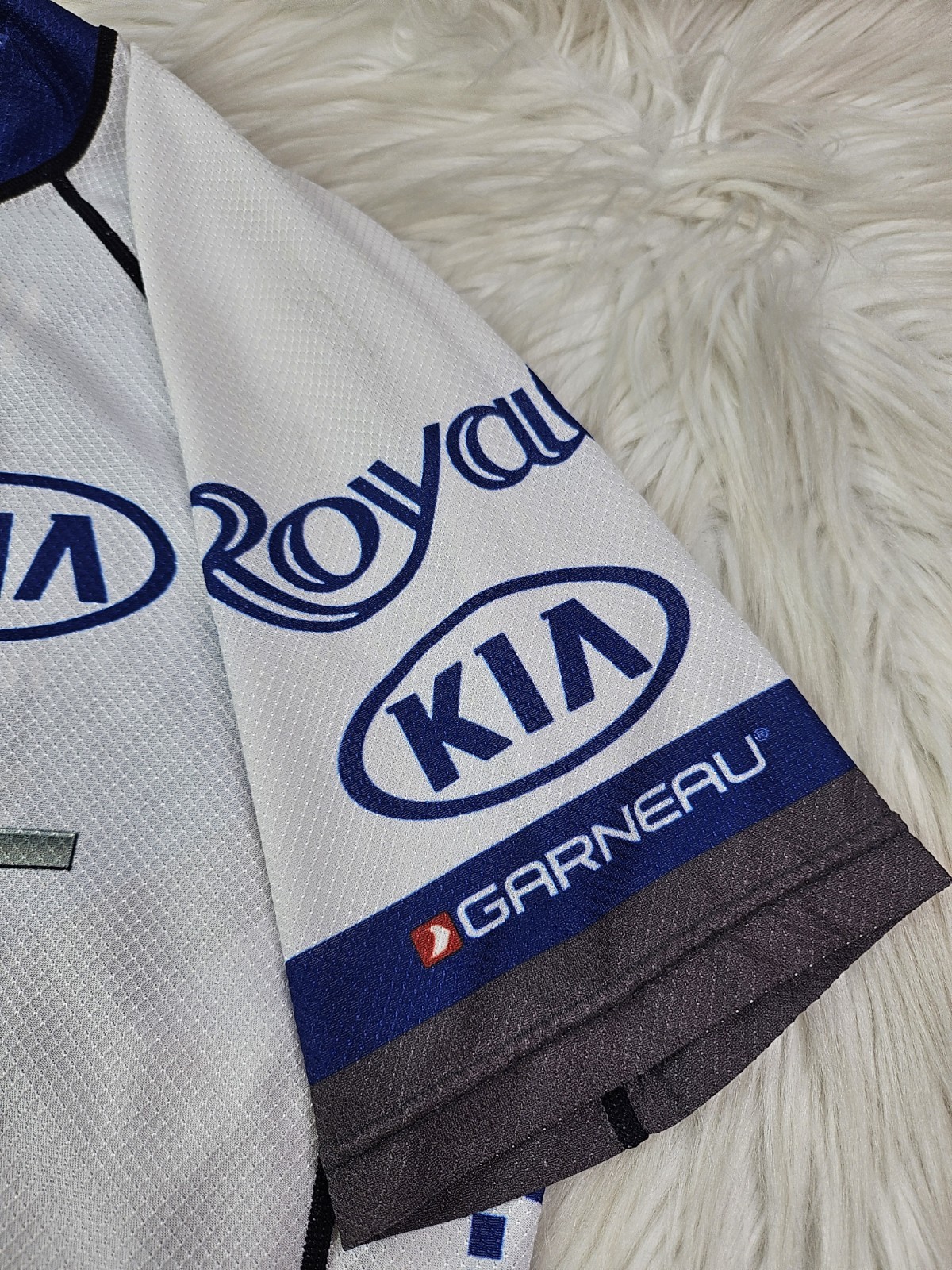 Louis Garneau Cycling Jersey Womens (M) Royal Kia Full Zip 100% Polyester