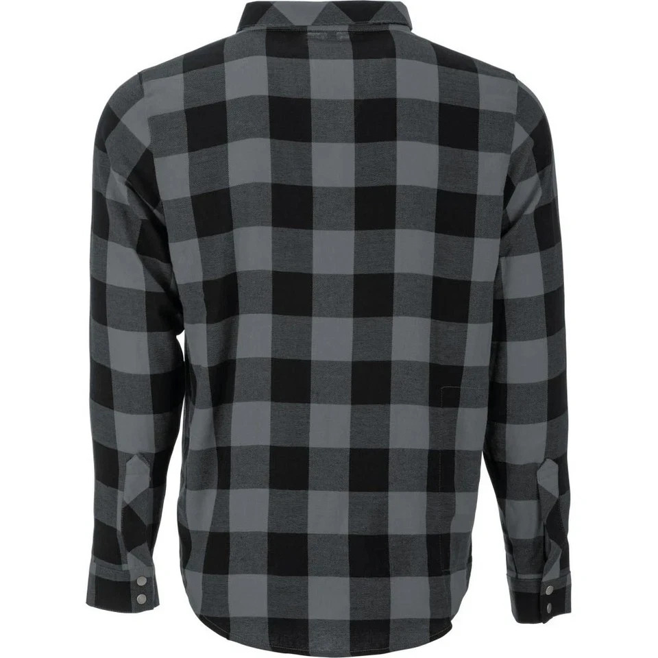 Fly Racing Tek Flannel Long Sleeve Jersey – Black / Grey – XXL – MTB – BMX