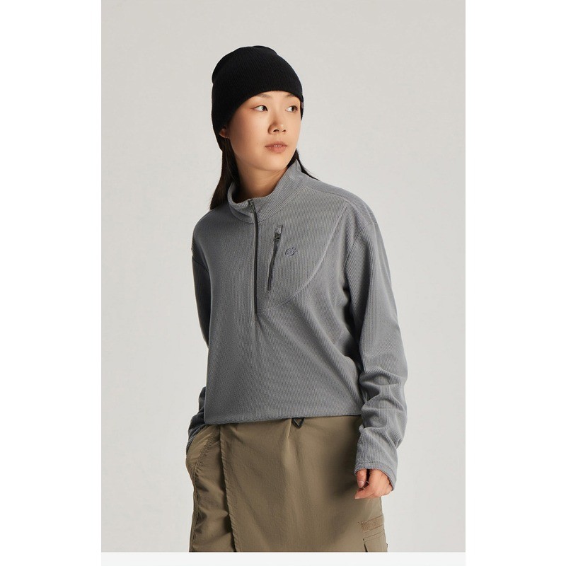 High Quality Solid Color Men’s Half Zip Sweatshirts Women’s Fleece Undershirts