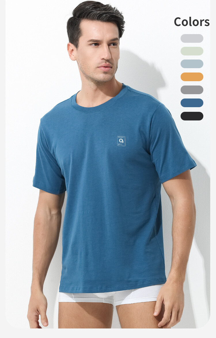 Men’s Summer Short Sleeve Antibacterial Loose Casual Outdoor Breathable T-Shirt