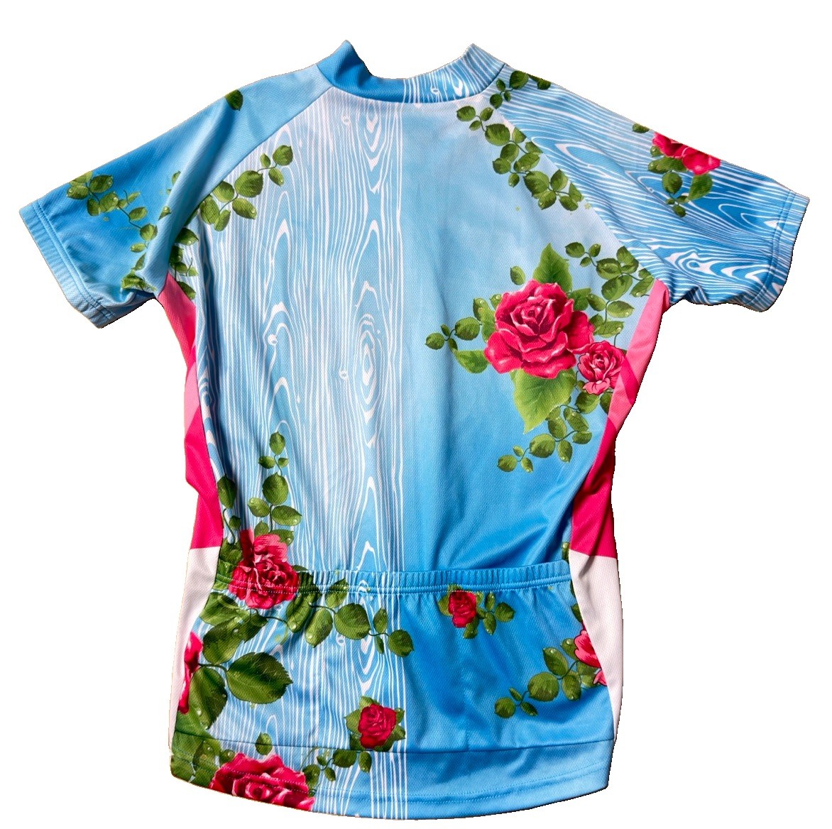 Peak 1 Sports Women’s Floral Cycling Jersey Full Zip Short Sleeve New Size M
