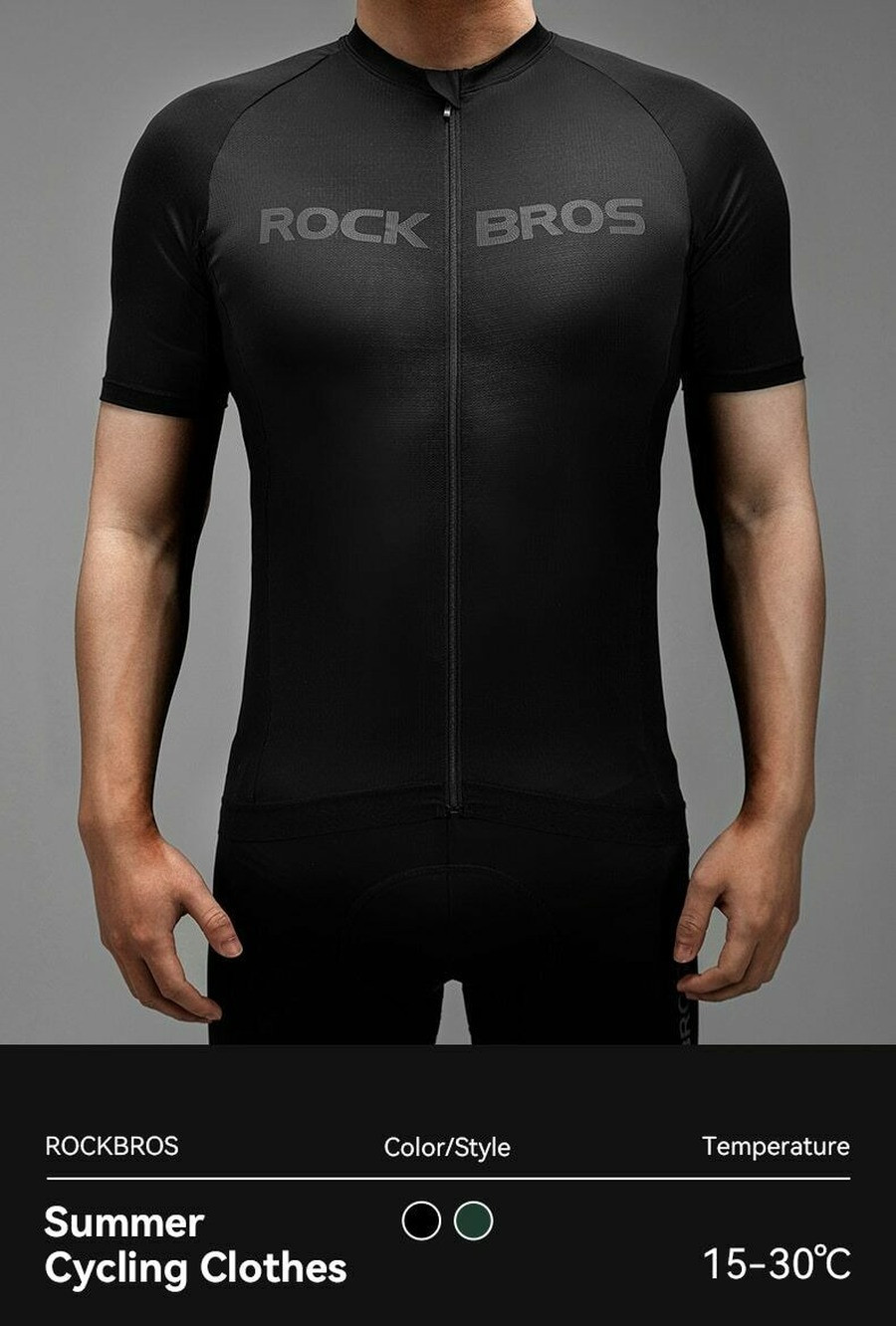 ROCKBROS Summer Cycling Jersey Men Breathable Shirt Quick Dry Bike Short Sleeves