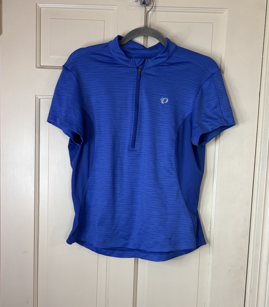 Pearl Izumi Select Series Cycling Jersey Mens Large Blue Half Zip Bike Shirt