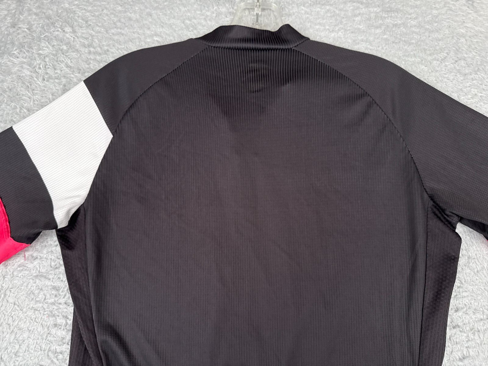 Beroy Cycling Jersey Women Medium Black White Pink Full Zip Short Sleeve poly