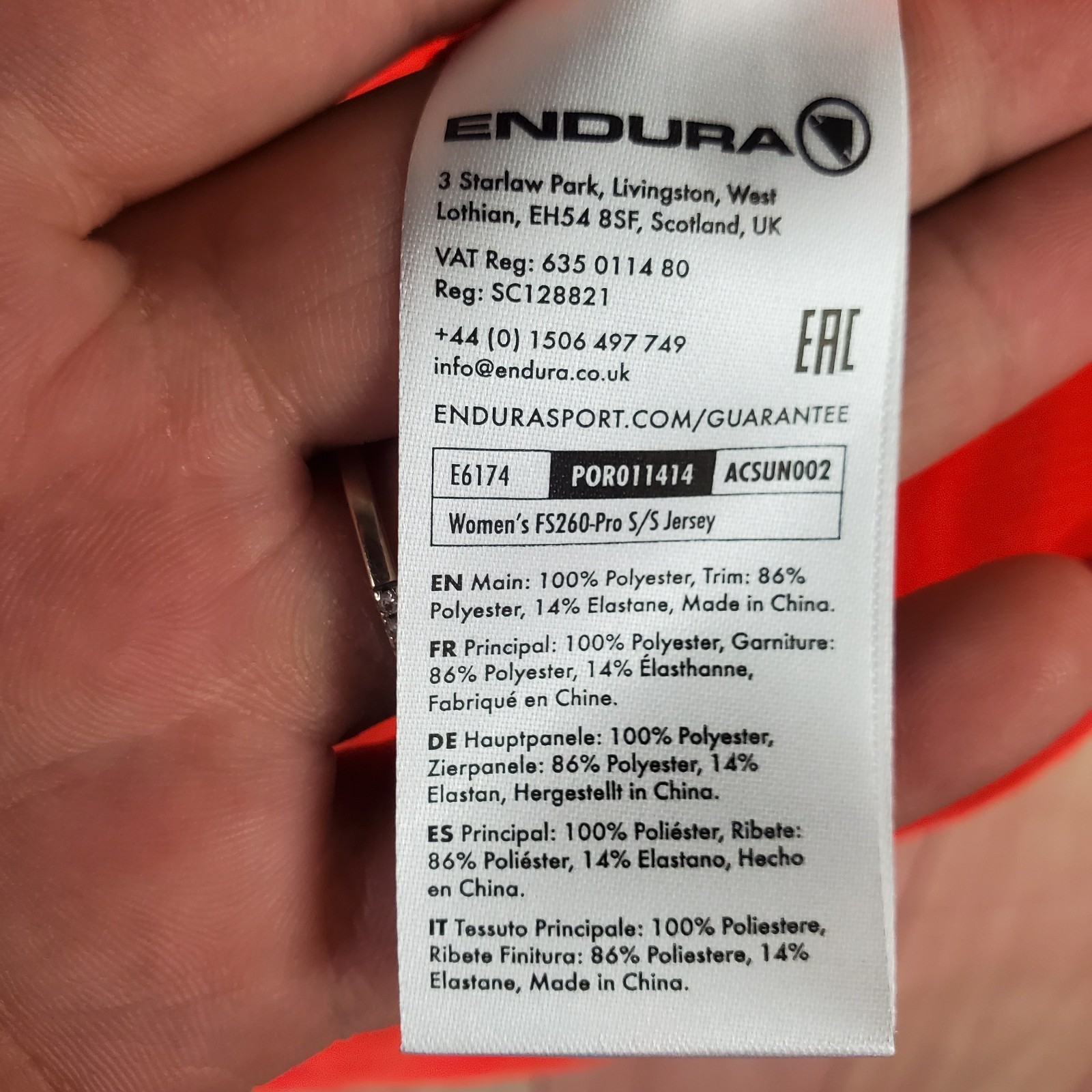Endura Hot Ray Cycling Top Jersey Womens L Pink Grey 100% Polyester *read*