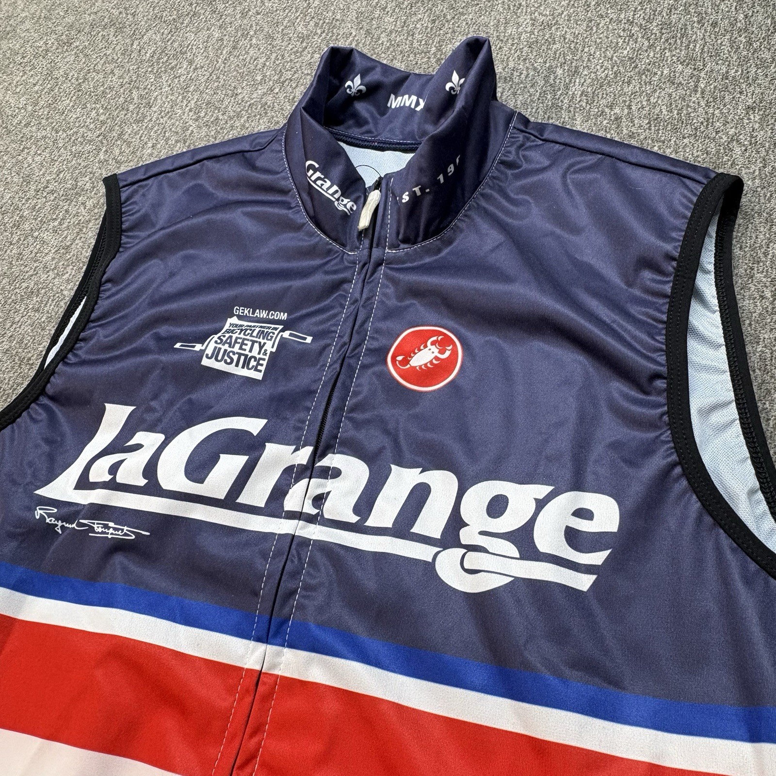 Castelli Wind Vest Full Zip Men’s Size M LaGrange Cycling MTB Lightweight Rain