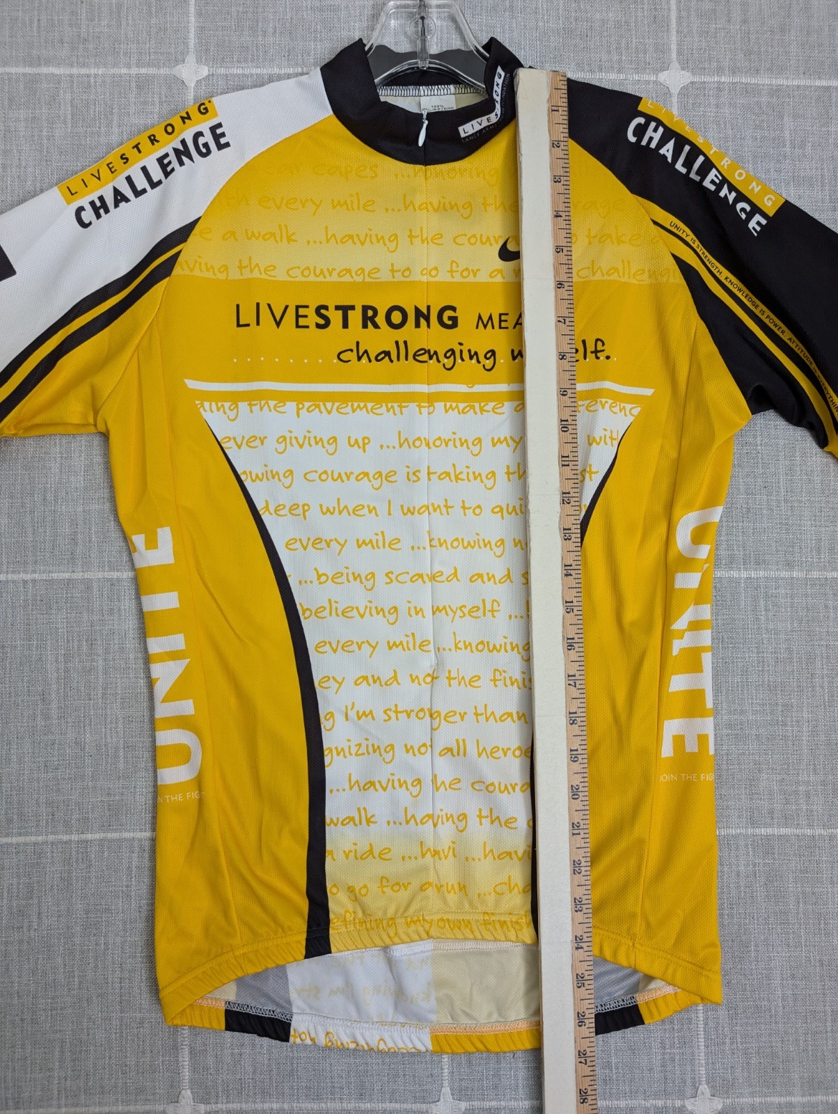 Nike Livestrong Challenge Cycling Jersey Mens Medium Portland Philly Austin 2007