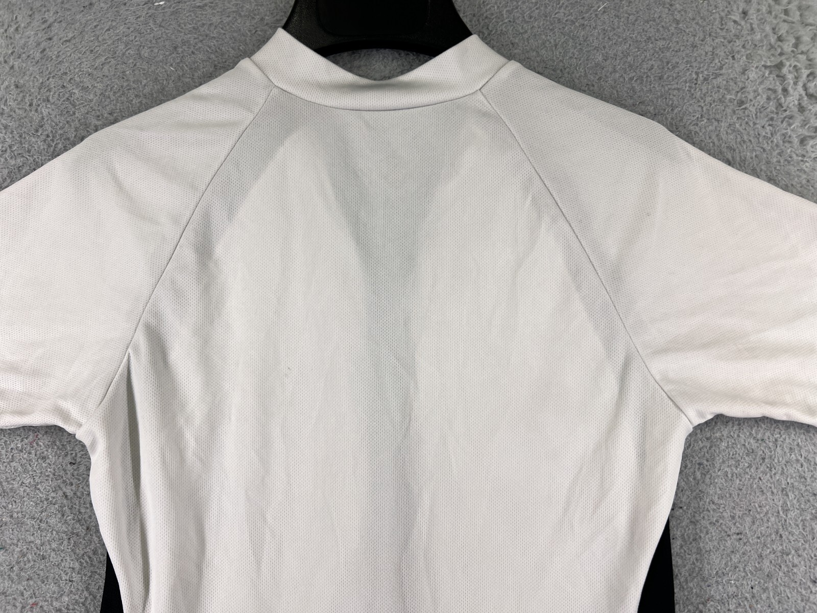 Performance Cycling Jersey Womens Medium White Black Full Zip 100% Polyester