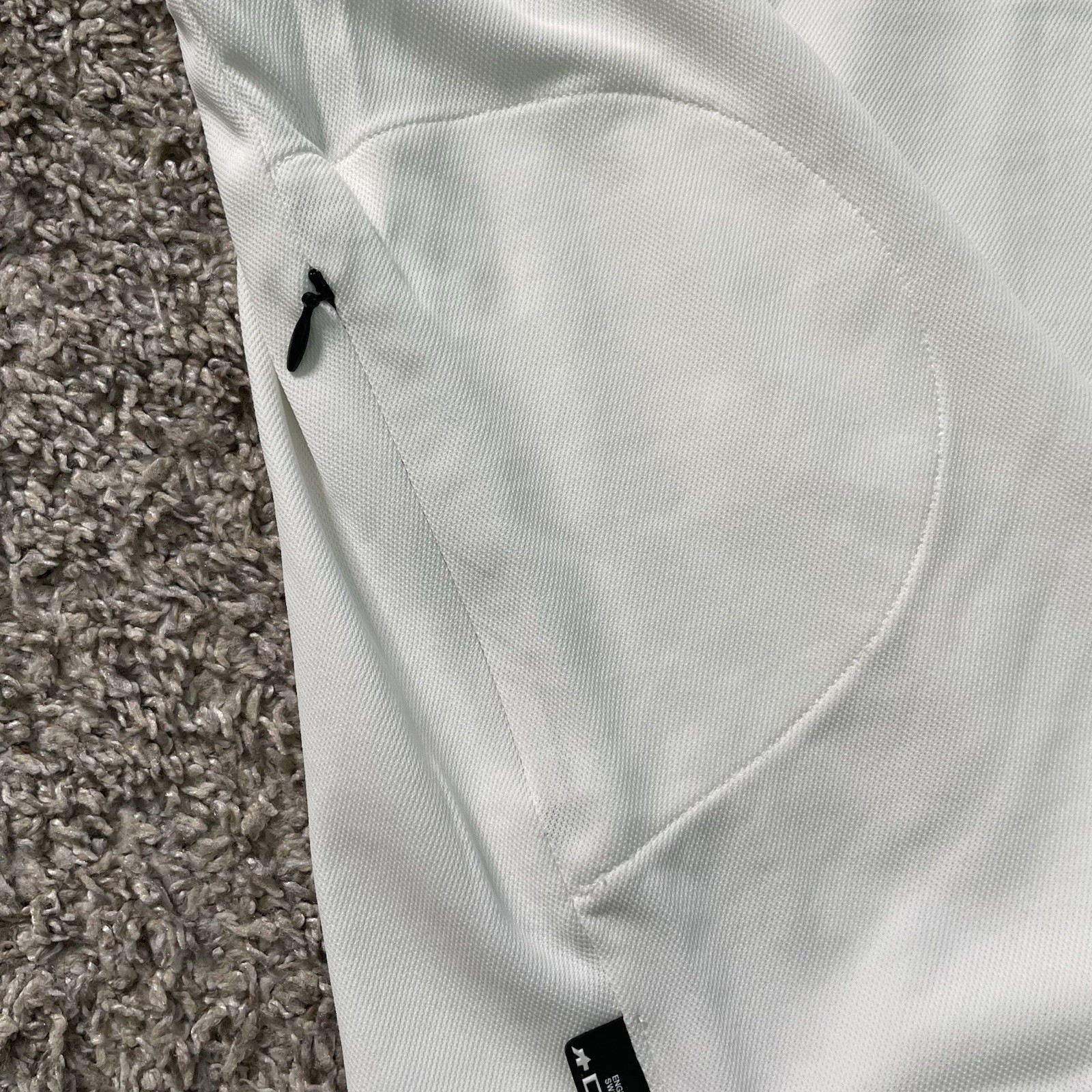 assos Cycling Shirt Mens XL White Quarter Zip Collared EUC Pocket