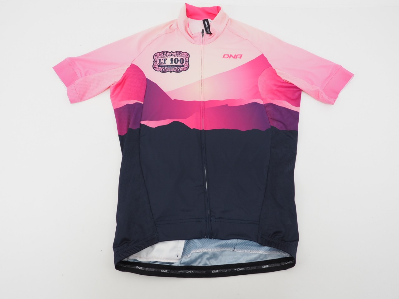 New! DNA Cycling Men’s Short Sleeve Jersey Size Medium Pink LT100 Podcast Custom