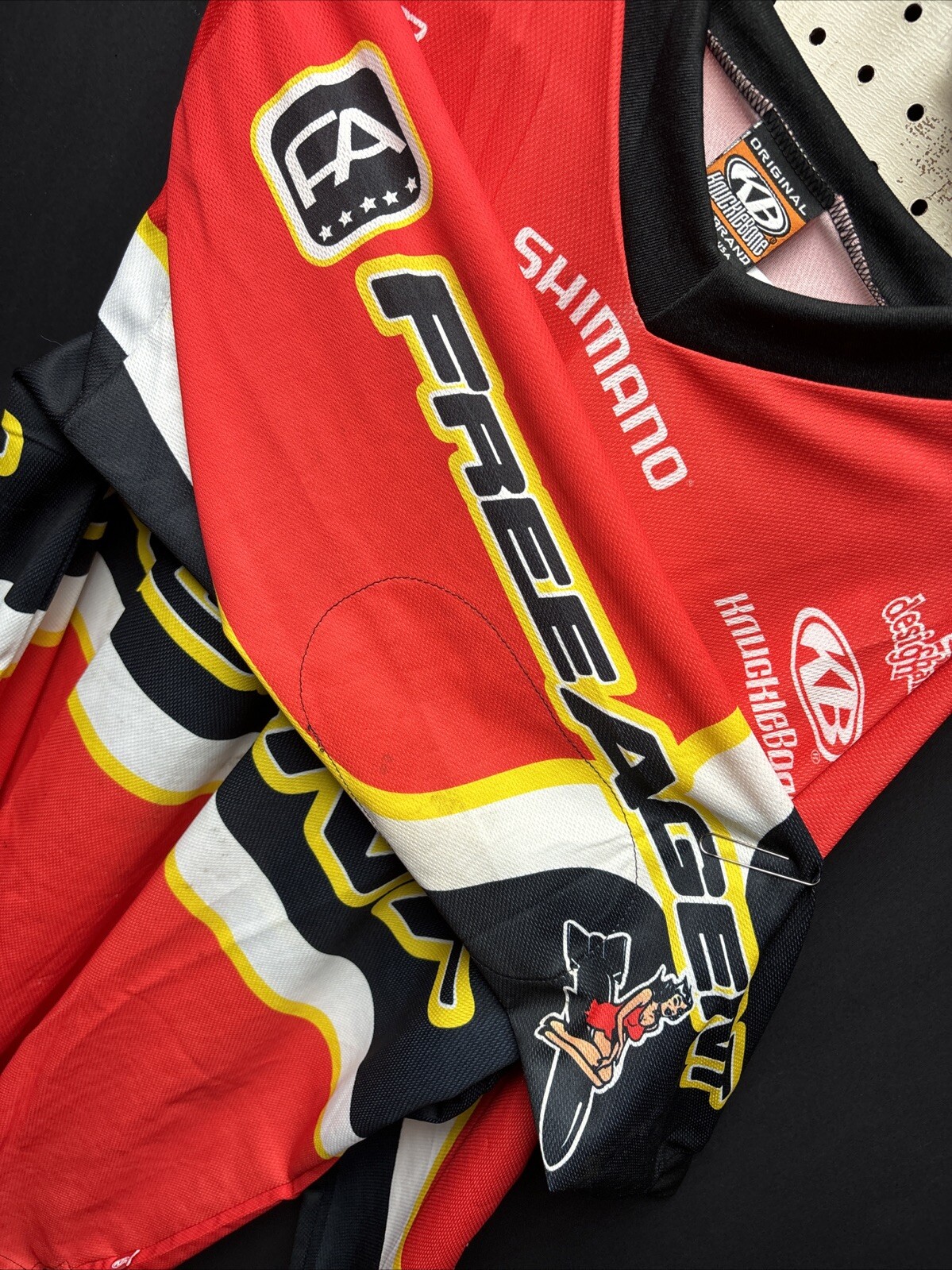 NOS (L) Free Agent Knucklebone Bicycle Factory Team Racing Jersey Bmx GT Mini SE