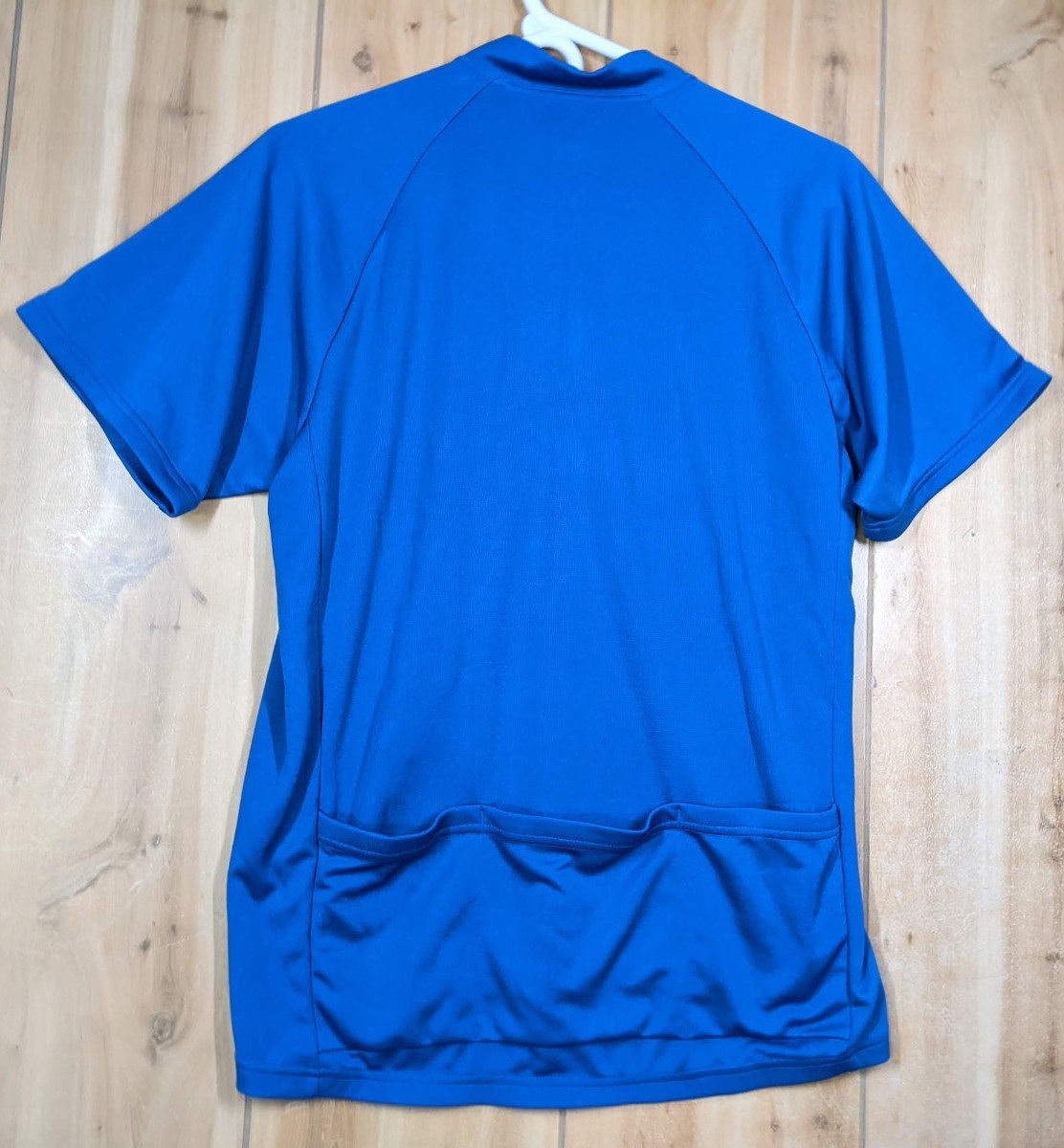 Bellwether Cycling Jersey Mens Large 1/2 Zip Blue Rear Pockets 100% Polyester